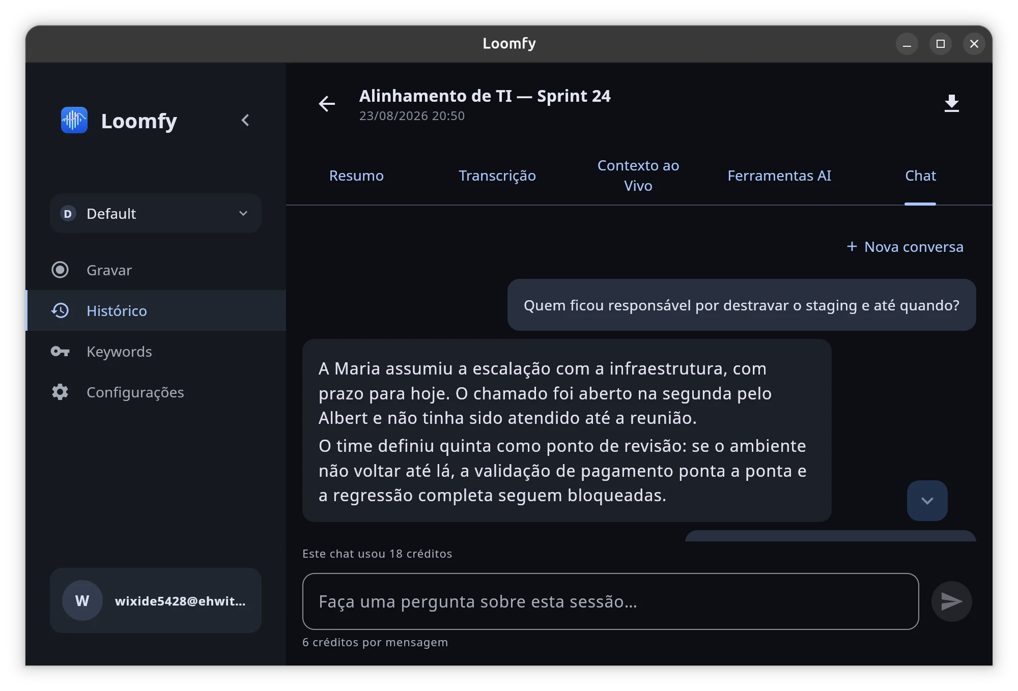 Pergunte à reunião